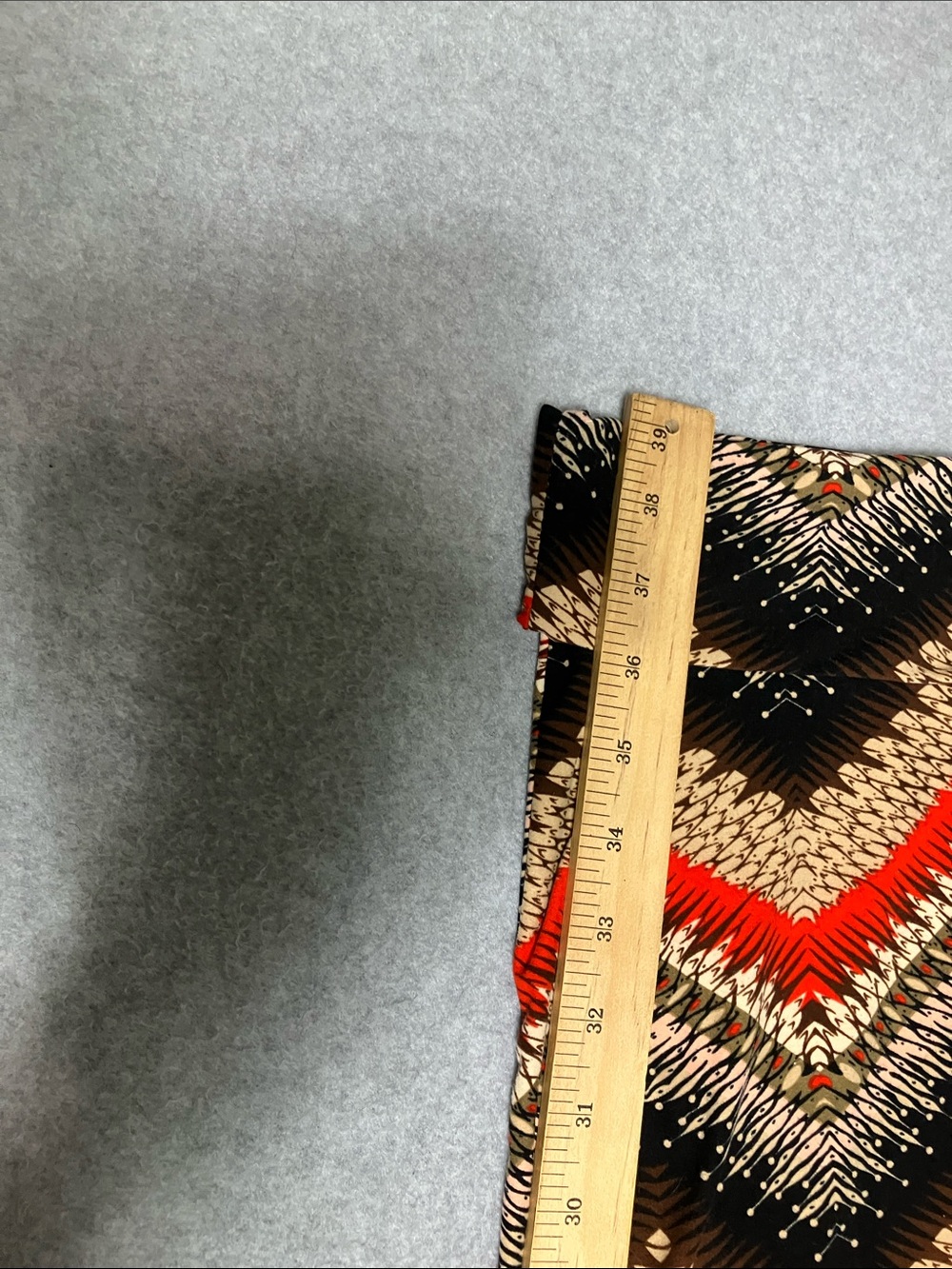Hot Kiss Chevron A-Line Skirt in Black, Red, and Tan - Picture 4 of 8
